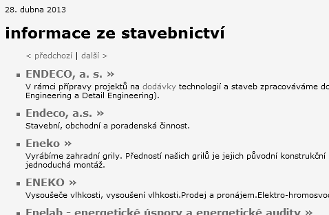 katalogy stránek